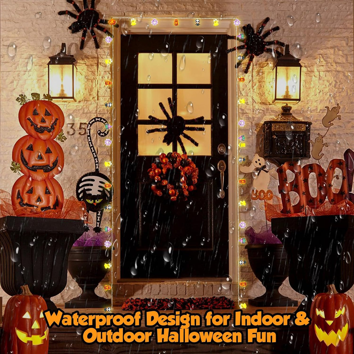 Halloween LED String Lights, 15Ft 30 LED, Battery Powered