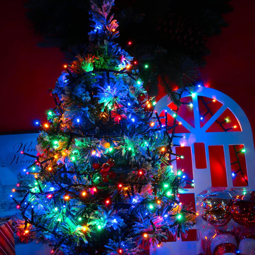 AWQ 1000 LED 82 ft Christmas Cluster Lights Xmas String Lights Multicolor