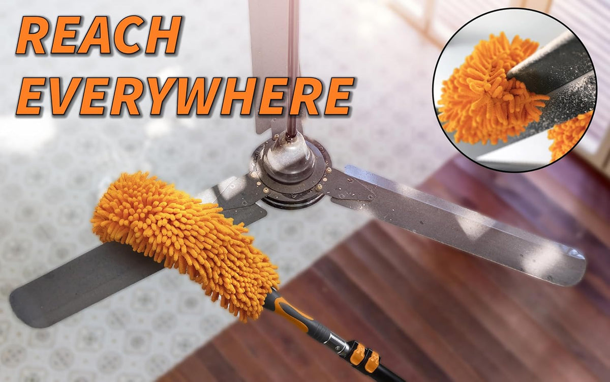 Long Handle Duster for Cleaning with Extension Pole 18-60"