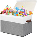 Large Toy Storage Box with Lid, Toy Chest Bin Boxes Basket with Dividers