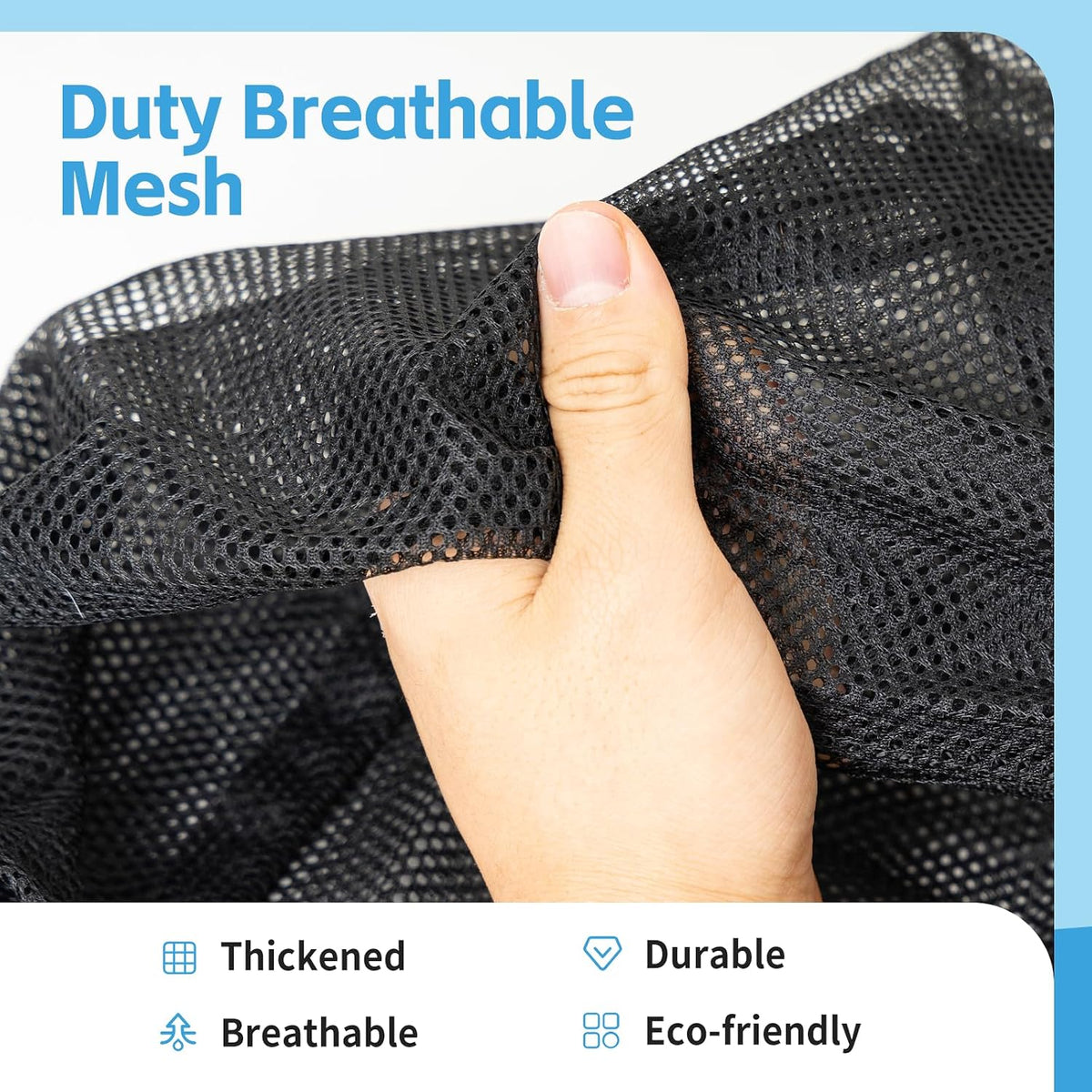 2 Pack Mesh Laundry Bags,24 x 35 Inches Heavy Duty Drawstring Dirty Clothes Bag for Camp,College,Dorm,Travel,Family,Apartment Dwellers,RV & Cruise Essentials(Black)