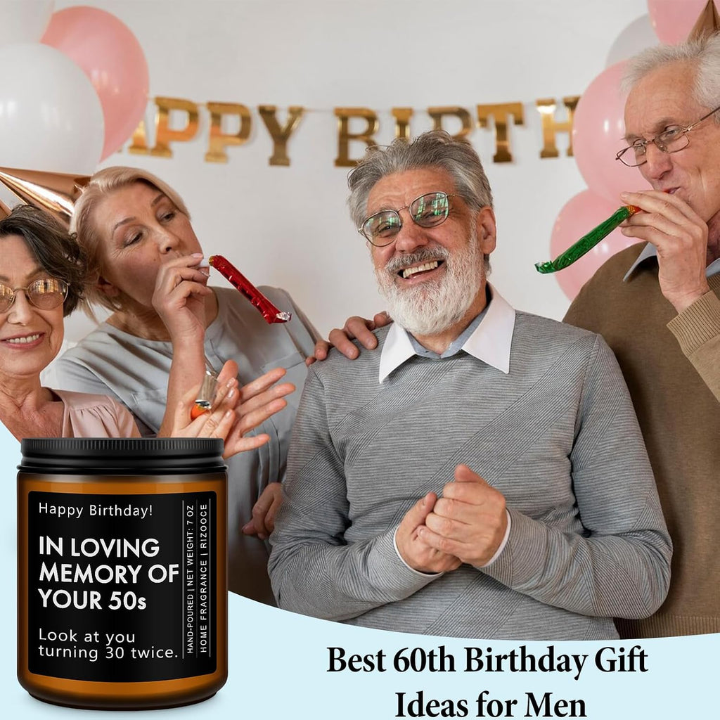 60th Birthday Gifts for Men Women, 1966 Birthday Scented Candle