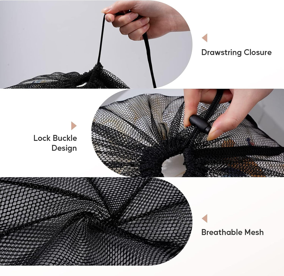 Meowoo 2Pcs Large Mesh Laundry Bag, 27×36inch