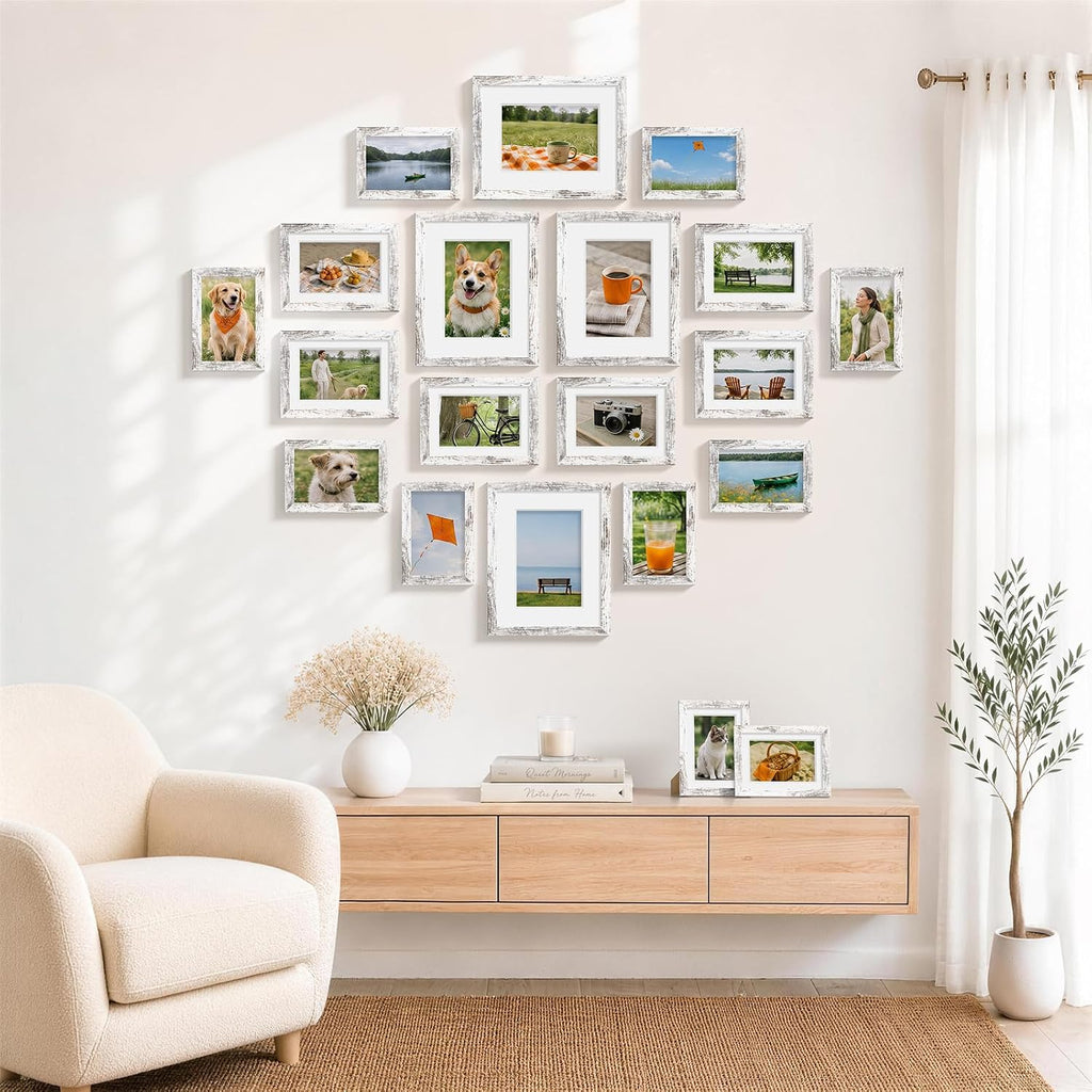 decorUhome Picture Frames Set of 20 for Wall Mounting & Tabletop