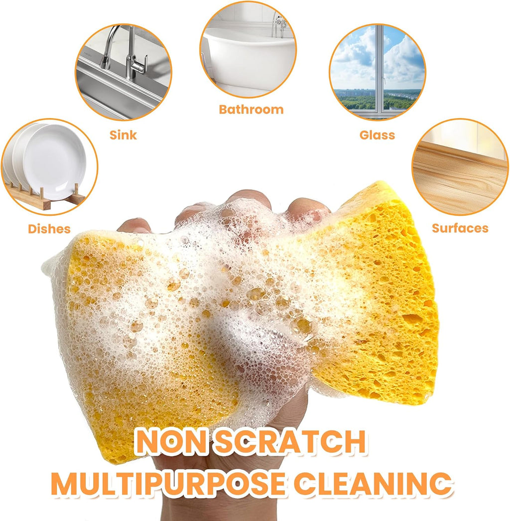8-Count Pop Up Cellulose Sponges, Yellow