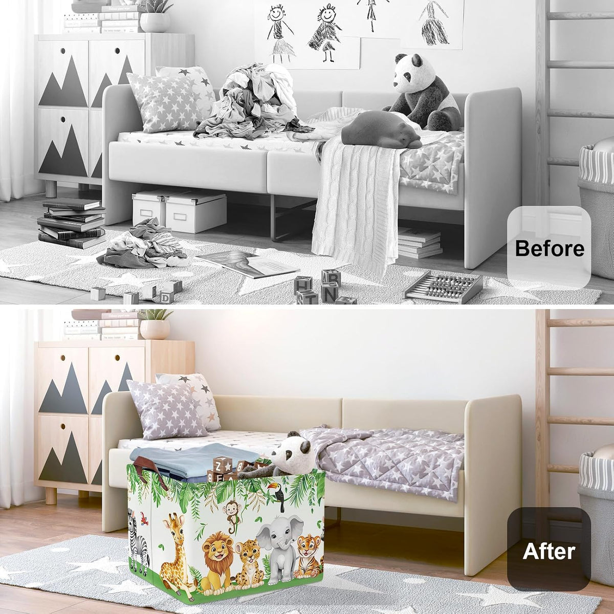 Animal Baby Laundry Basket Large Kids Toy Box Empty Gifts Bag