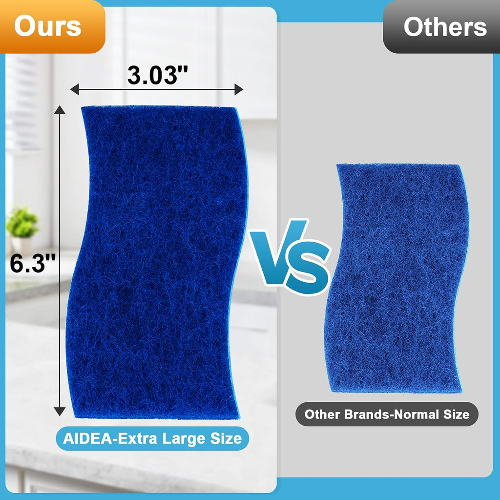 AIDEA XL Sponges Kitchen 6Count, Non-Scratch Scrub Sponges for Dishes