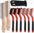 Wire Brush Set for Cleaning, 10-Piece Wire Brush for Rust Paint Removal