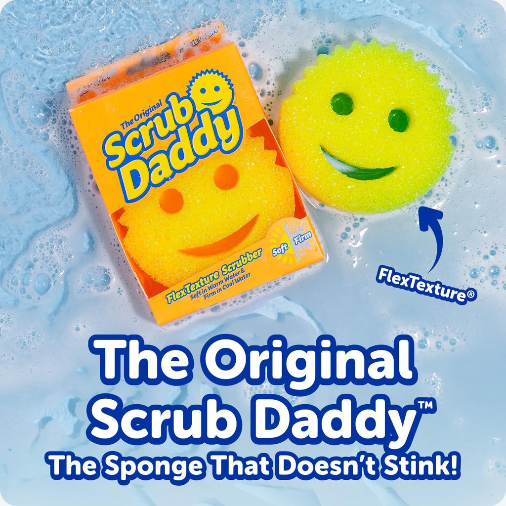 Scrub Daddy Color Sponges - Scratch-Free Multipurpose Dish Sponge Color Variety Pack - BPA Free & Made with Polymer Foam - Stain & Odor Resistant Kitchen Sponge (3 Count)