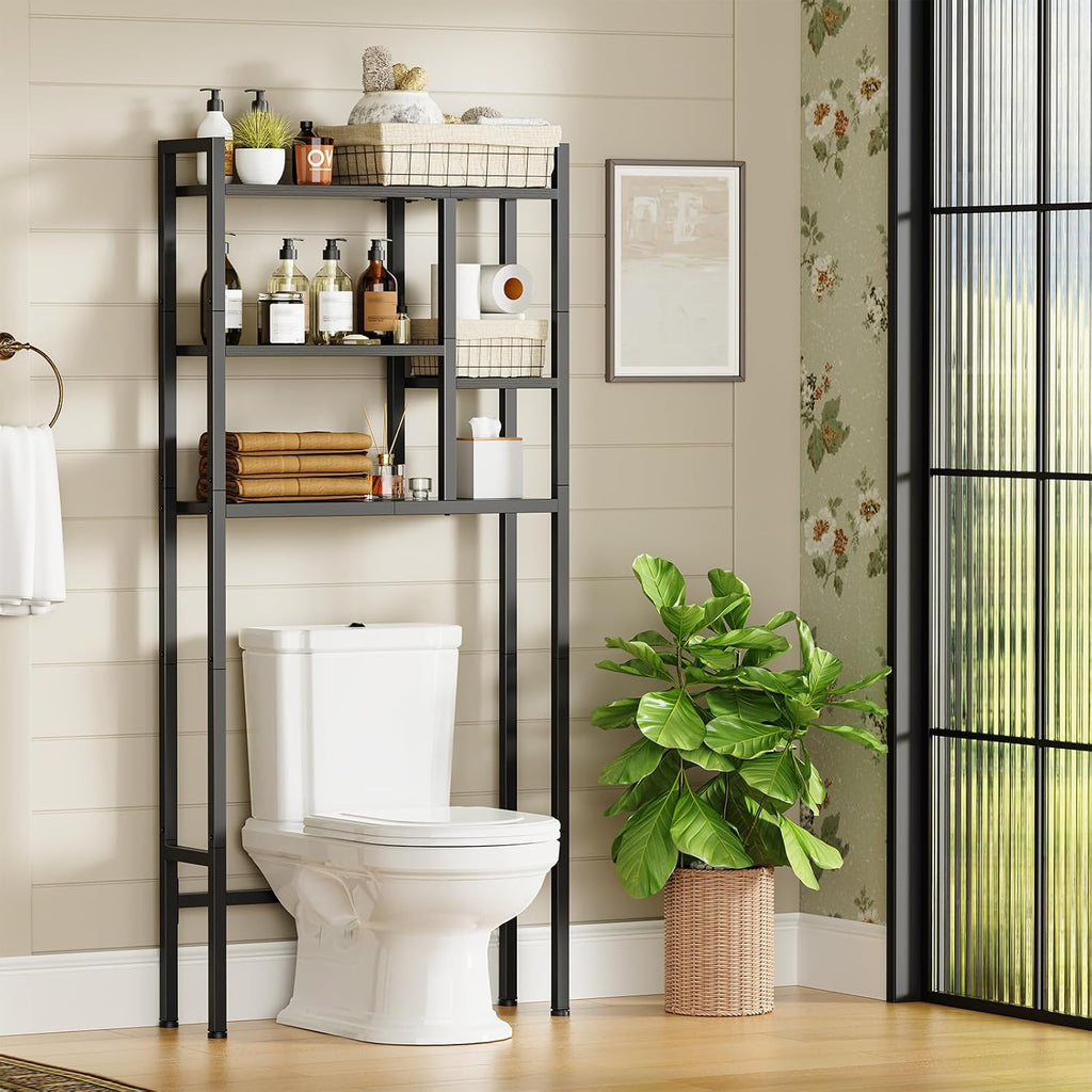Asgolion Over-The-Toilet Storage Rack, 3-Tier Bathroom Shelves Over Toilet