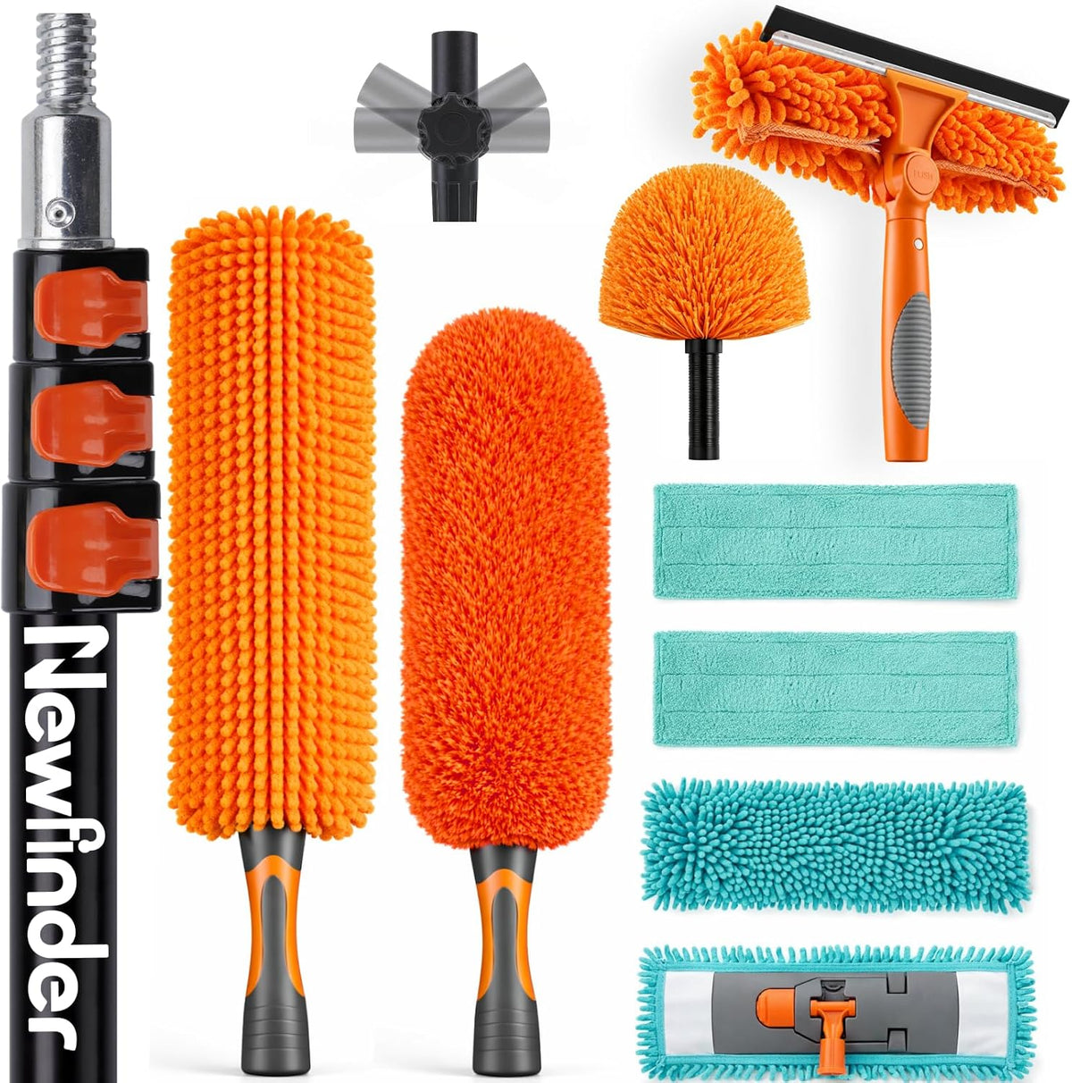 20FT High Ceiling Duster Kit, High Reach Duster with 4-12FT Extension Pole