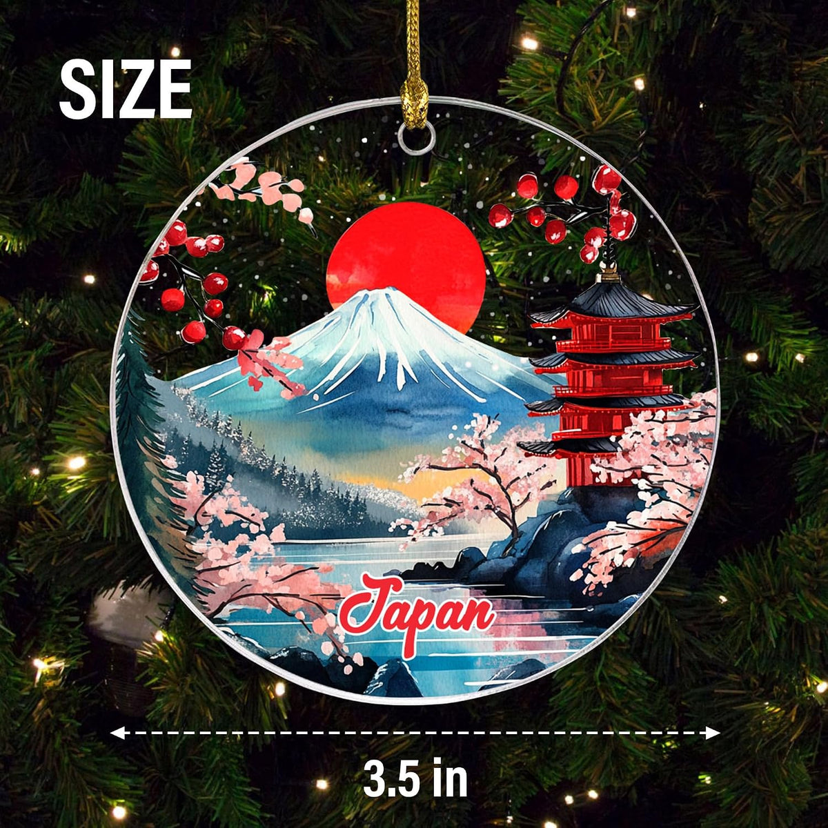 Japan Ornament, Tokyo Christmas Ornament, Japanese Christmas Tree Ornaments, Japanese Christmas Decorations, Japanese Christmas Decor, Gift Exchange Present