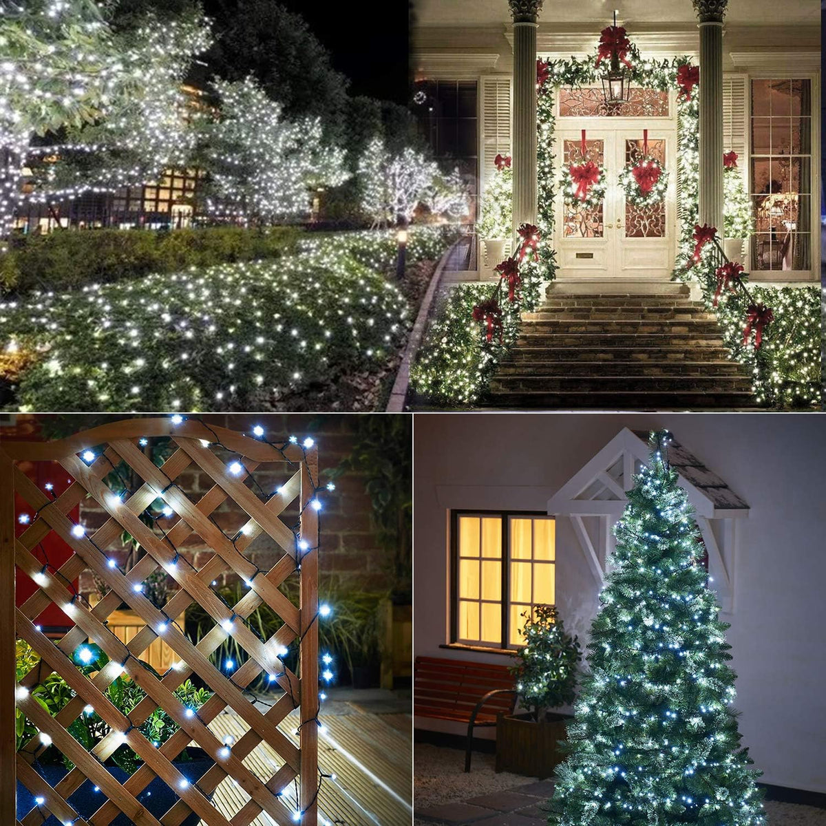 Brizled White Christmas Lights Outdoor, 78.74ft 240 LED Mini String Lights