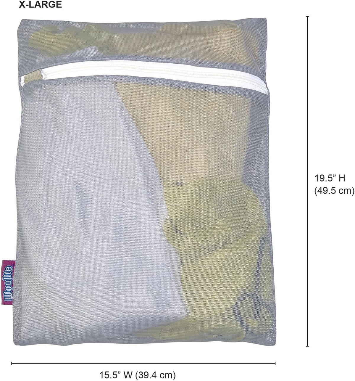 Laundry 360 Sanitized 4 Pack Ultimate Activewear Wash Bag Set White Grey Color | 80GSM Mesh | Large Size Athletic Laundry Protection