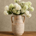 Deep Dream Ceramic Flower Vase with Handles, 11 Inch Large Ceramic Vase, Decorative Tall Terracotta Vase, Farmhouse Rustic Vase for Home Decor, Shelf, Living Room, Bedroom,Table (Terracotta)