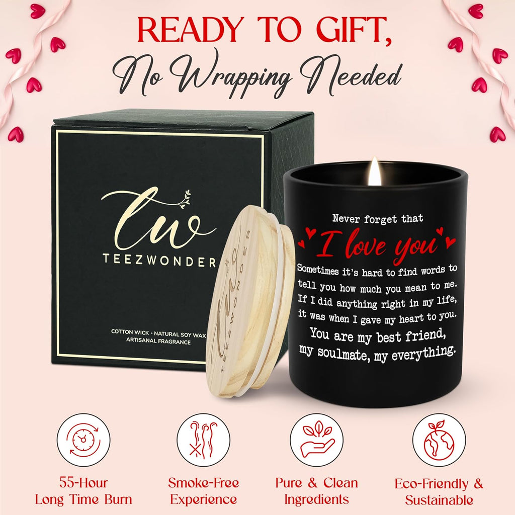 TEEZWONDER Christmas Anniversary Couple Gifts - Scented Candle 10 oz