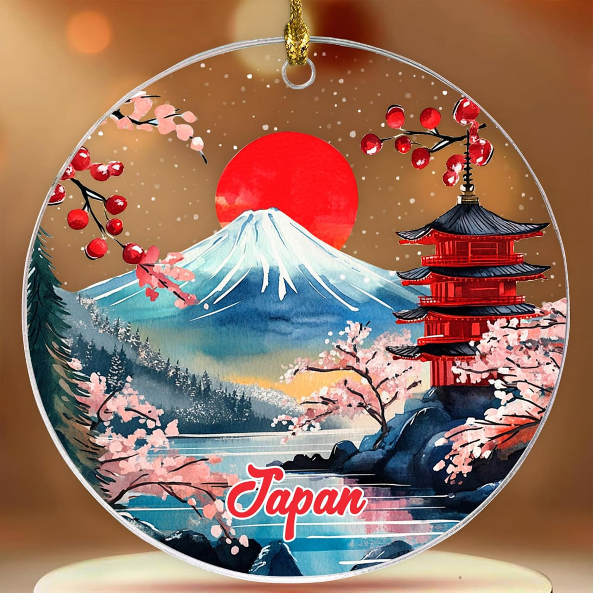 Japan Ornament, Tokyo Christmas Ornament, Japanese Christmas Tree Ornaments, Japanese Christmas Decorations, Japanese Christmas Decor, Gift Exchange Present