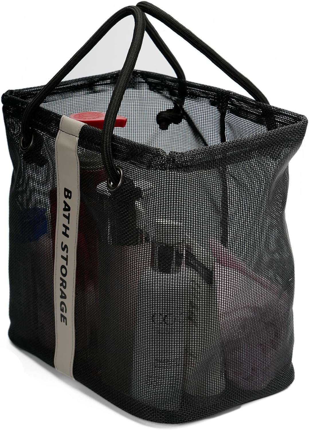 TOPASION Bath Storage Shower Caddy Organizer for Bathroom, College Dorm, Camp, Gym (Large Black)