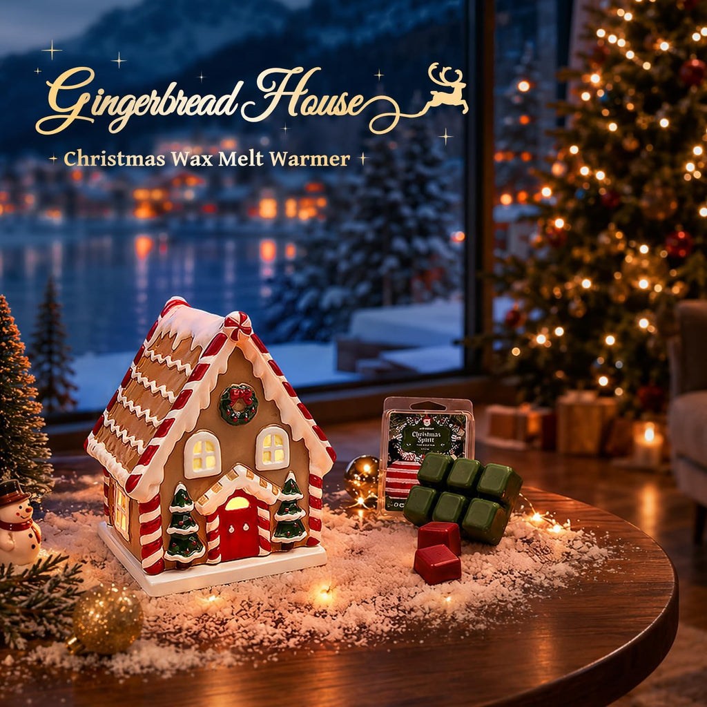 ARVIDSSON Christmas Wax Melt Warmer for Scented Wax, Gingerbread House