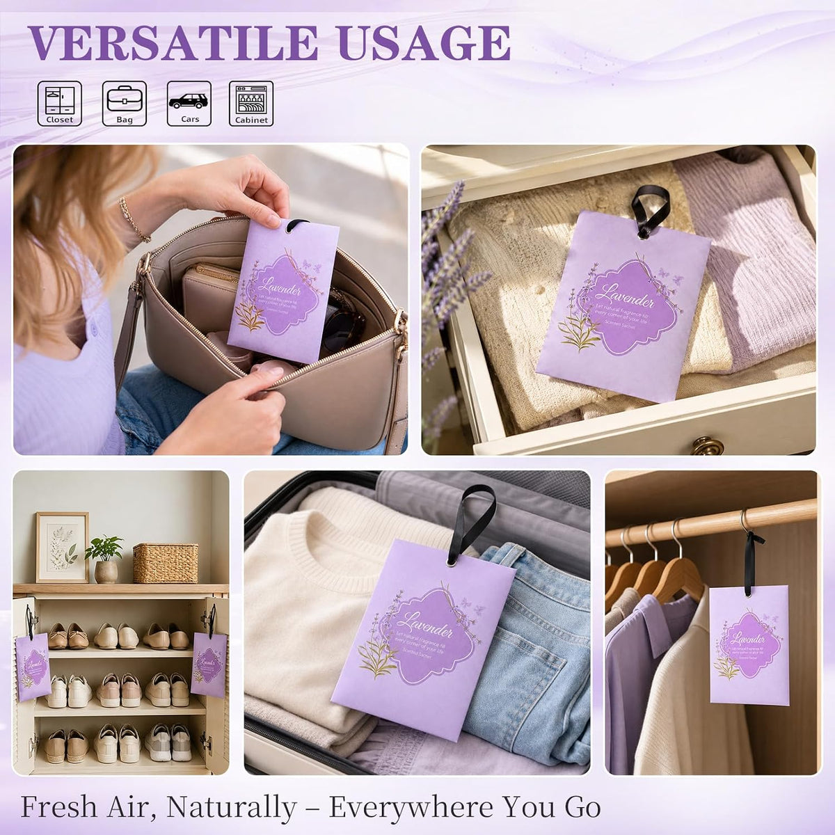 18 Pack Lavender Scented Sachets, Long‑Lasting Fragrance Sachet Bags