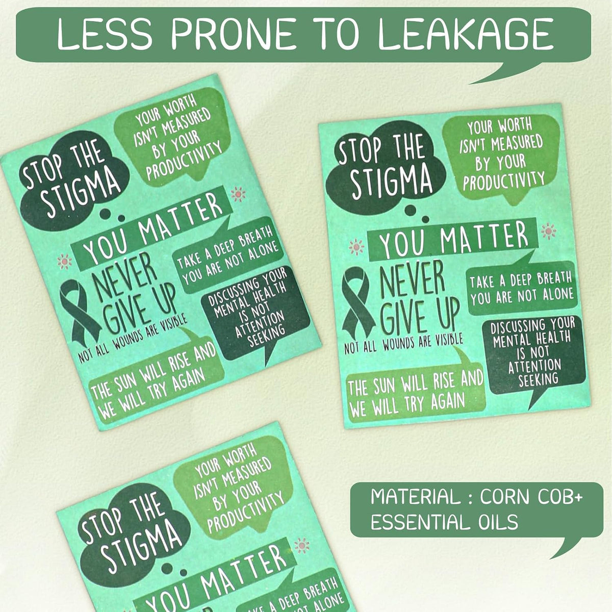 50 Pcs Mental Health Awareness Scents Sachets Bulk with Quote