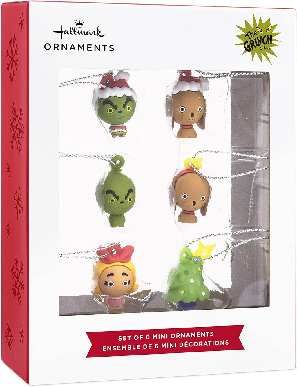 Hallmark Dr. Seuss How The Grinch Stole Christmas! Miniature Christmas Ornaments, Set of 6