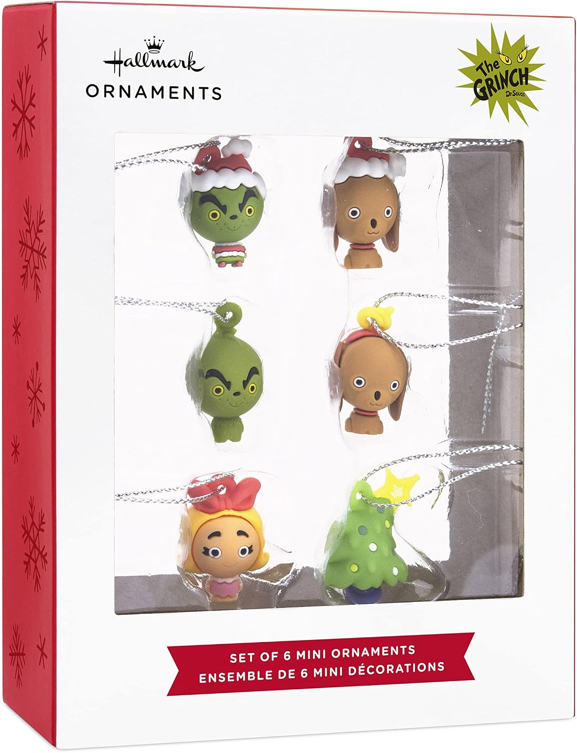 Hallmark Dr. Seuss How The Grinch Stole Christmas! Miniature Christmas Ornaments, Set of 6