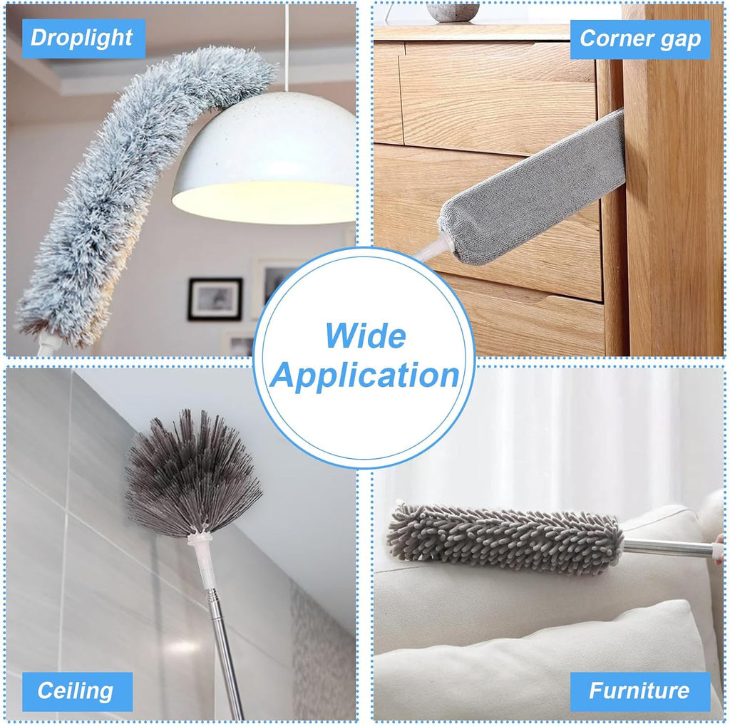 Duster with Extension Pole - Grey