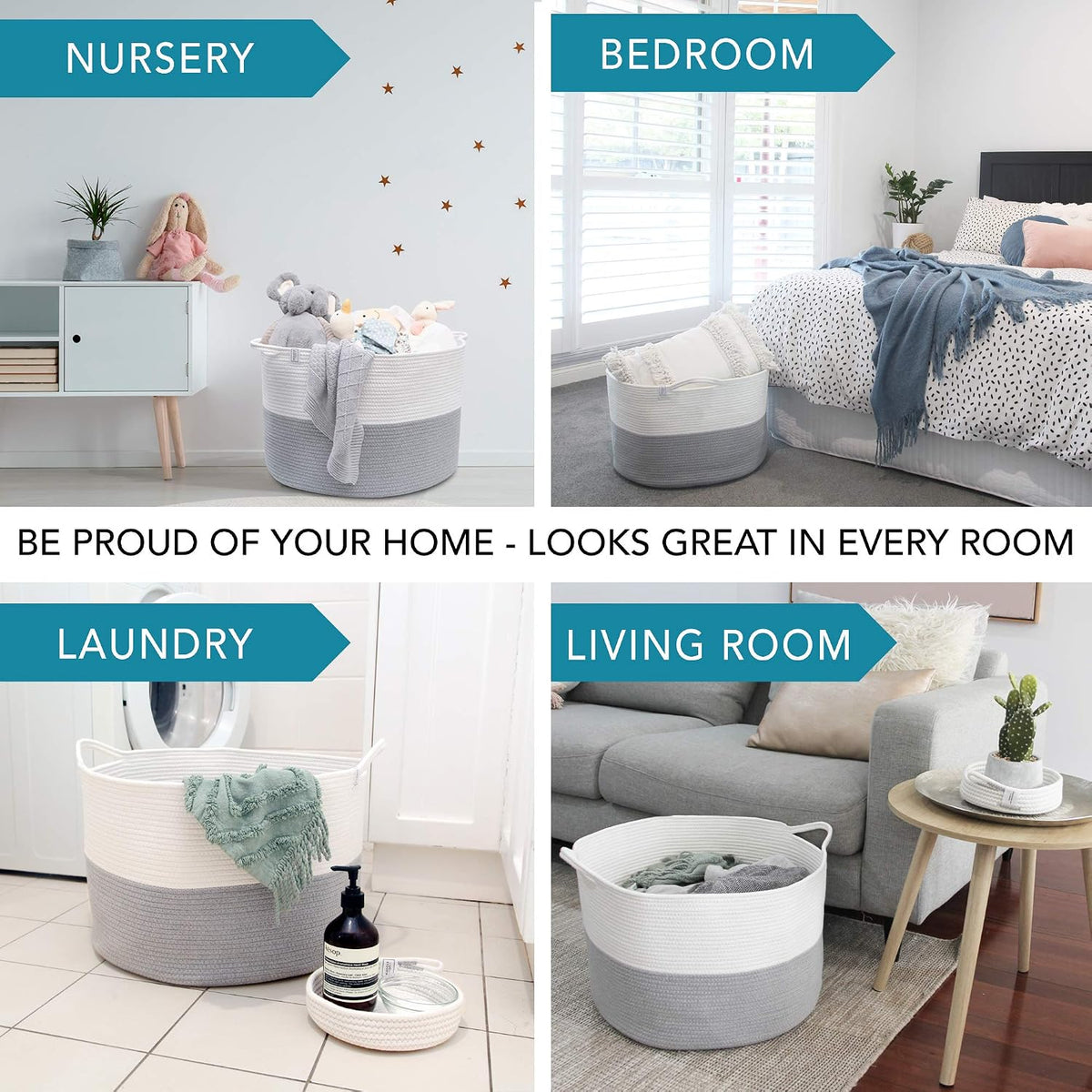 Huddle XXXLarge WASHABLE Blanket Basket for Living Room,Toys Storage, Baby