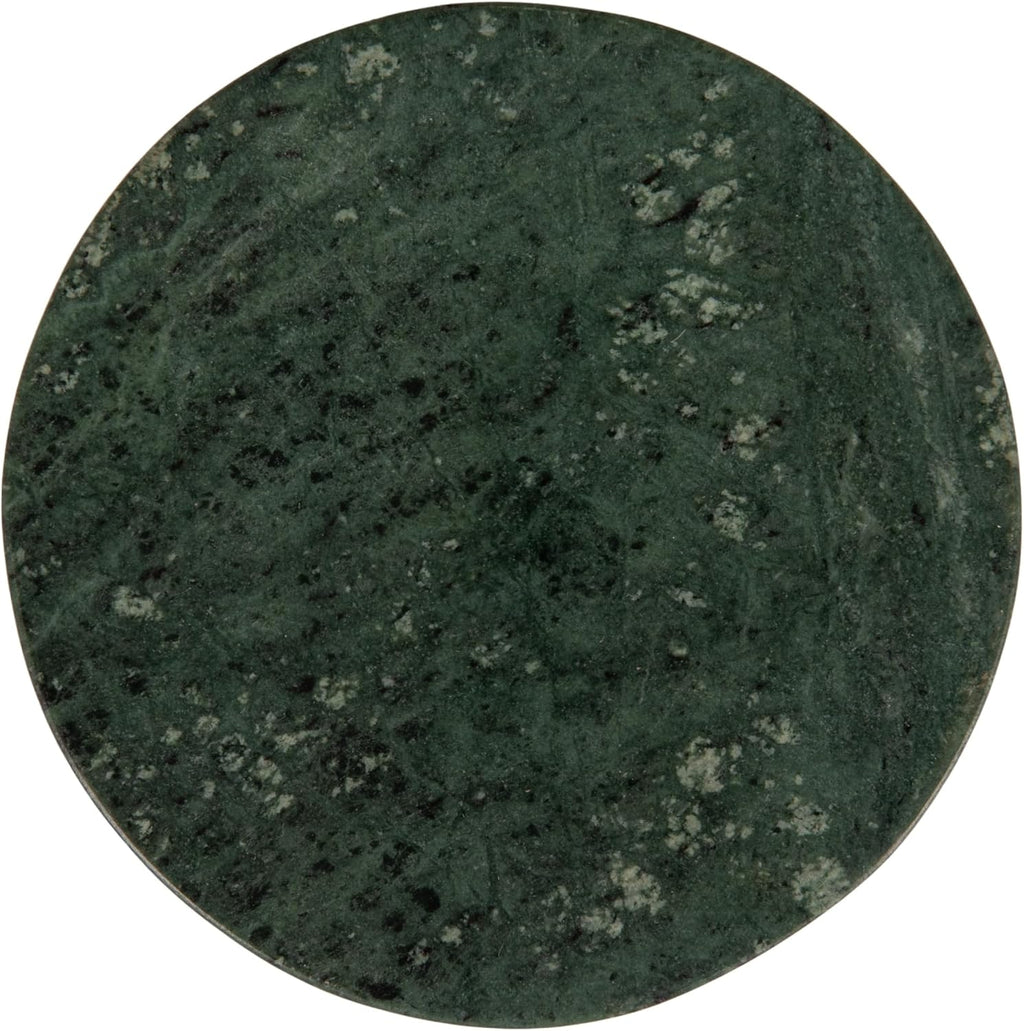Creative Co-Op Marble Round Soapdish, Green