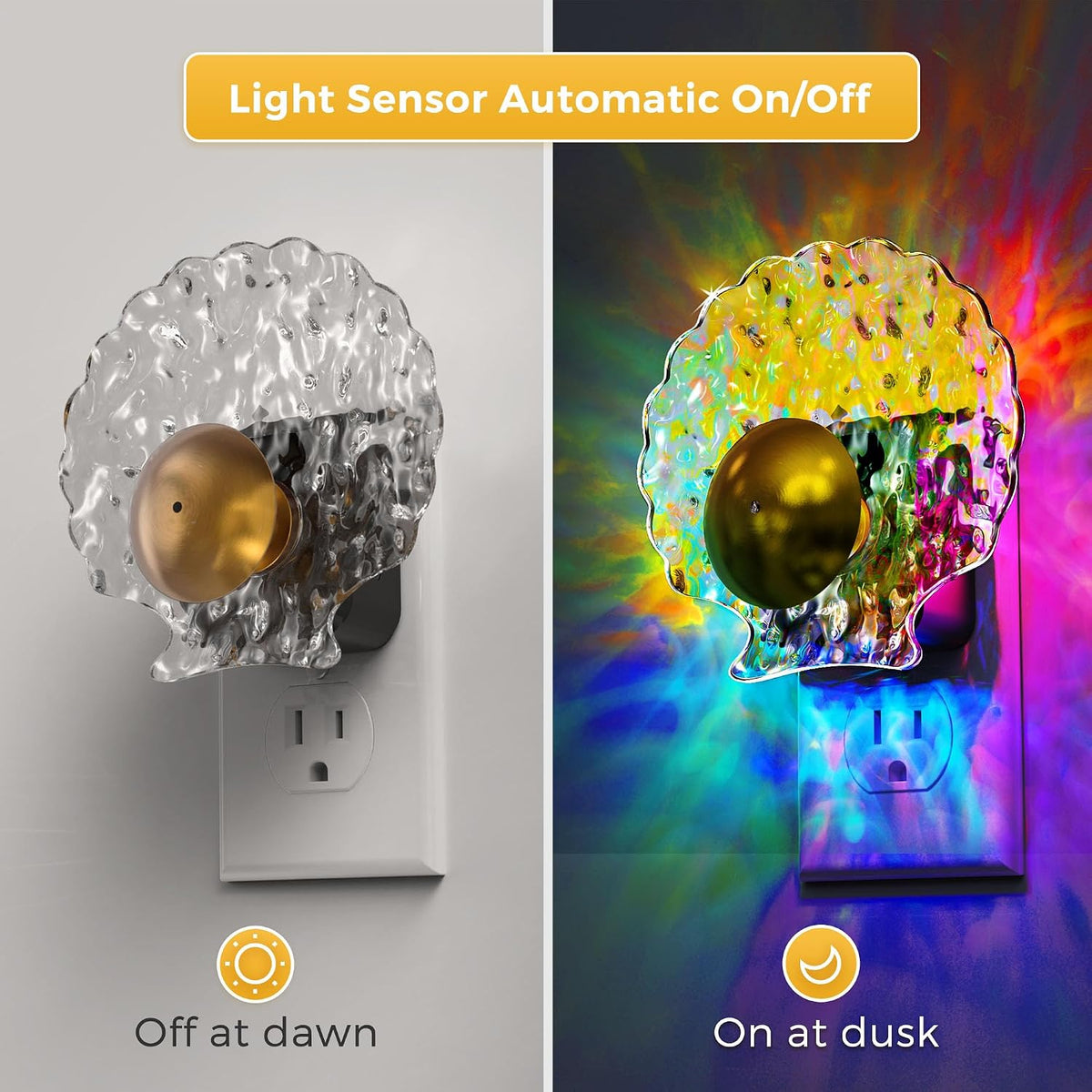 L LOHAS LED Shell Night Light, Night Lights Plug into Wall