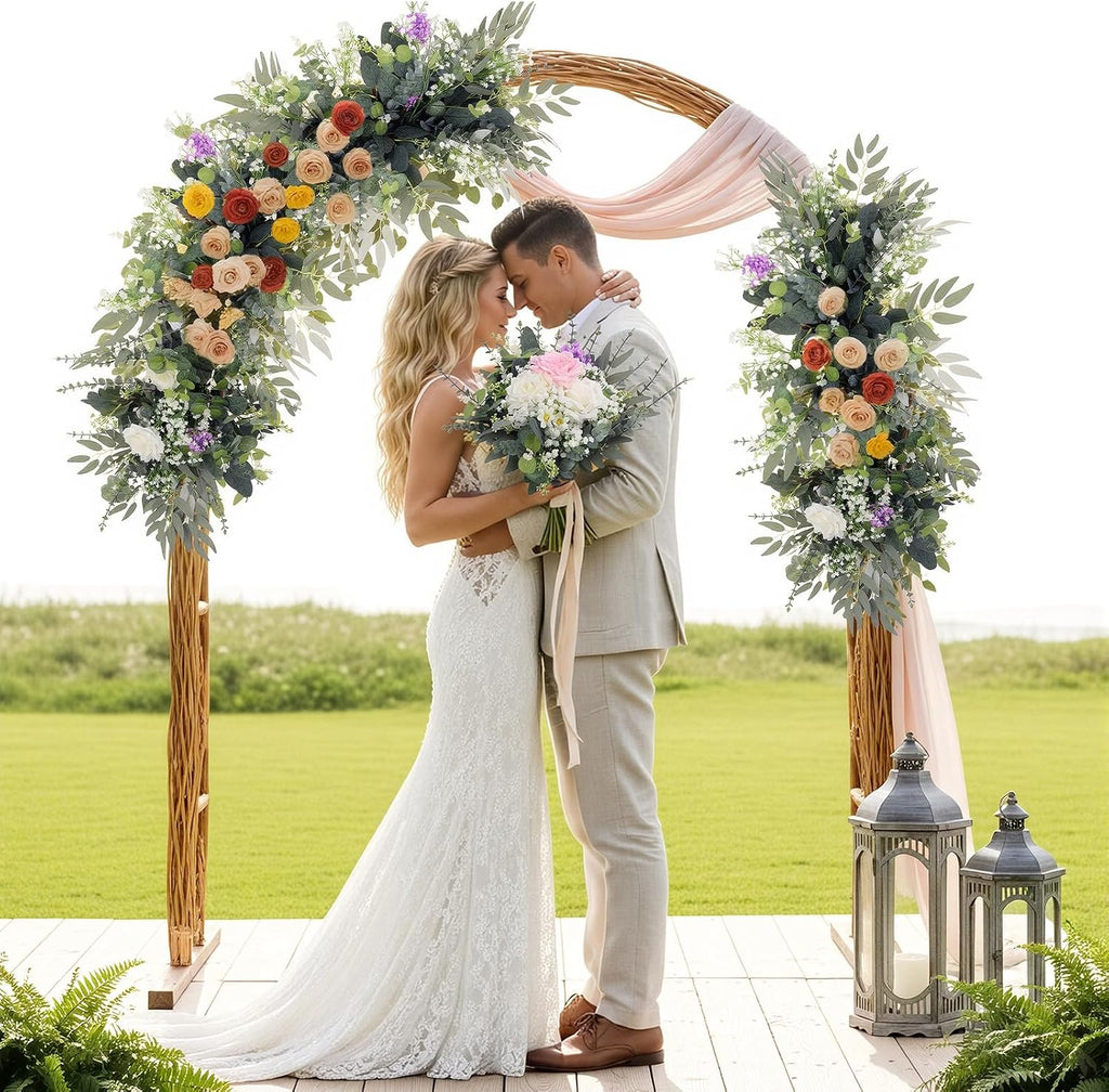 N&T NIETING 120Pcs Artificial Mixed Eucalyptus Stems Leaves Bulk, Faux Greenery Stems Branches with Baby Breath Silver Dollar Fake Eucalyptus Sprays for Wedding Decor Vase Bouquet Floral Arrangement