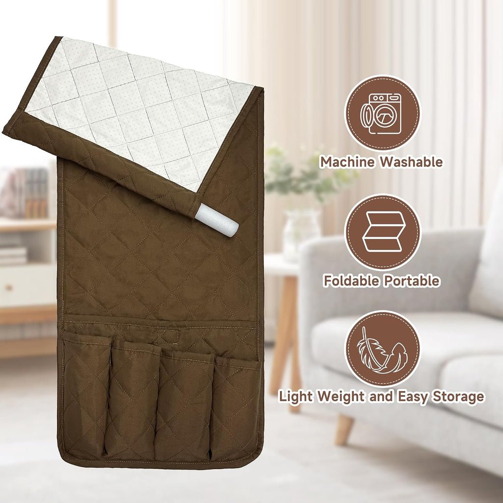 MEHIDFY Sofa Armrest Caddy, Anti Slip Recliner Armchair Organizer