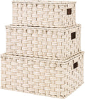 GRANNY SAYS Wicker Baskets with Lids, Woven Storage Basket with Lid