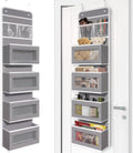 GCreation Over Door Organizer for Bedroom Bathroom Pantry, 5 Shelf Gray