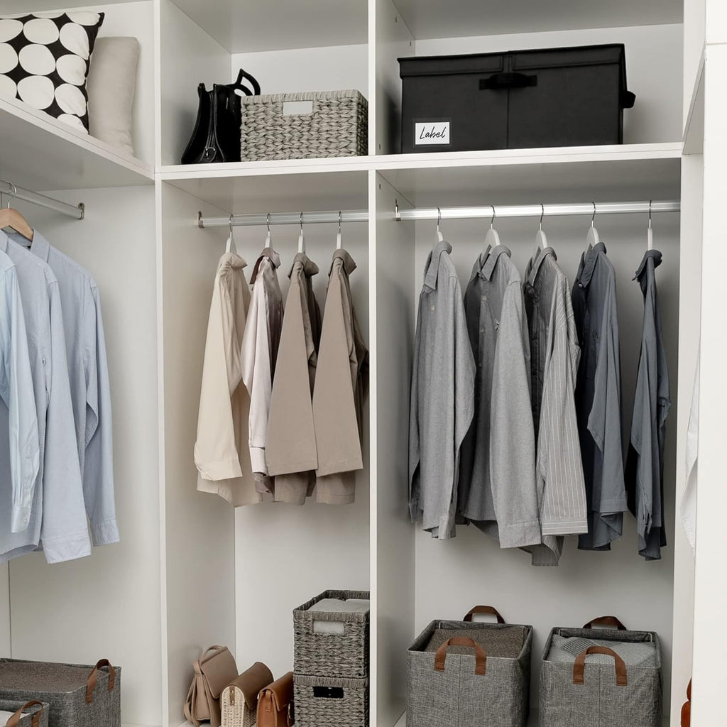 GRANNY SAYS Extra Large Storage Bins with Lids, Closet Bins, Black