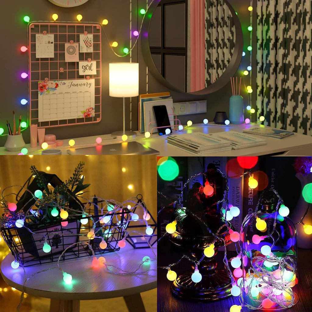 LED Globe String Lights, 33ft 100 LED Connectable Easter String Lights with 8 Modes, Waterproof Easter Fairy Lights for Indoor Outdoor, Party, Wedding, Bedroom, Easter Decorations- Multicolor
