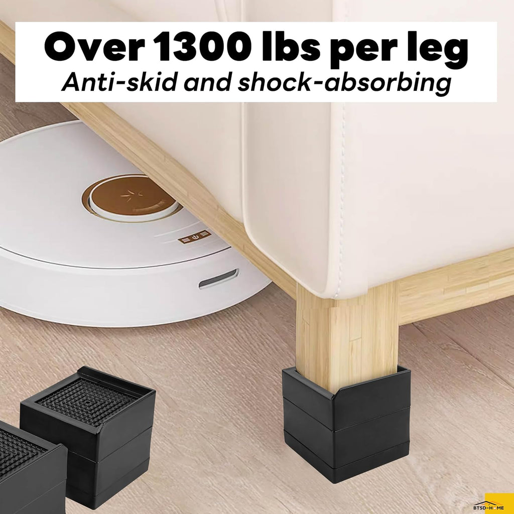 BTSD-home Adjustable Bed Risers 1 or 3 Inch