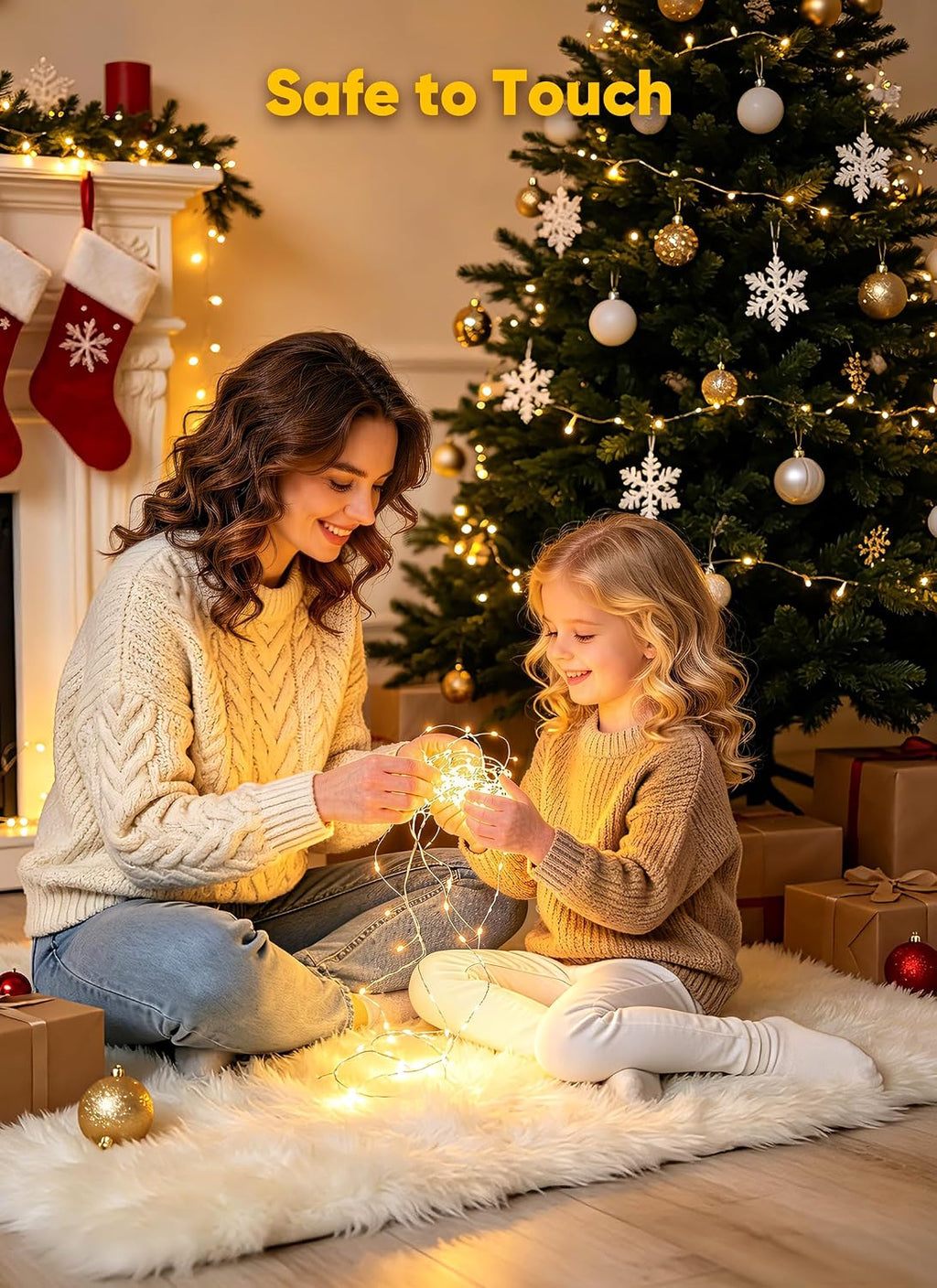 Minetom Fairy Lights Battery Operated, 33FT 100LED Waterproof Lights