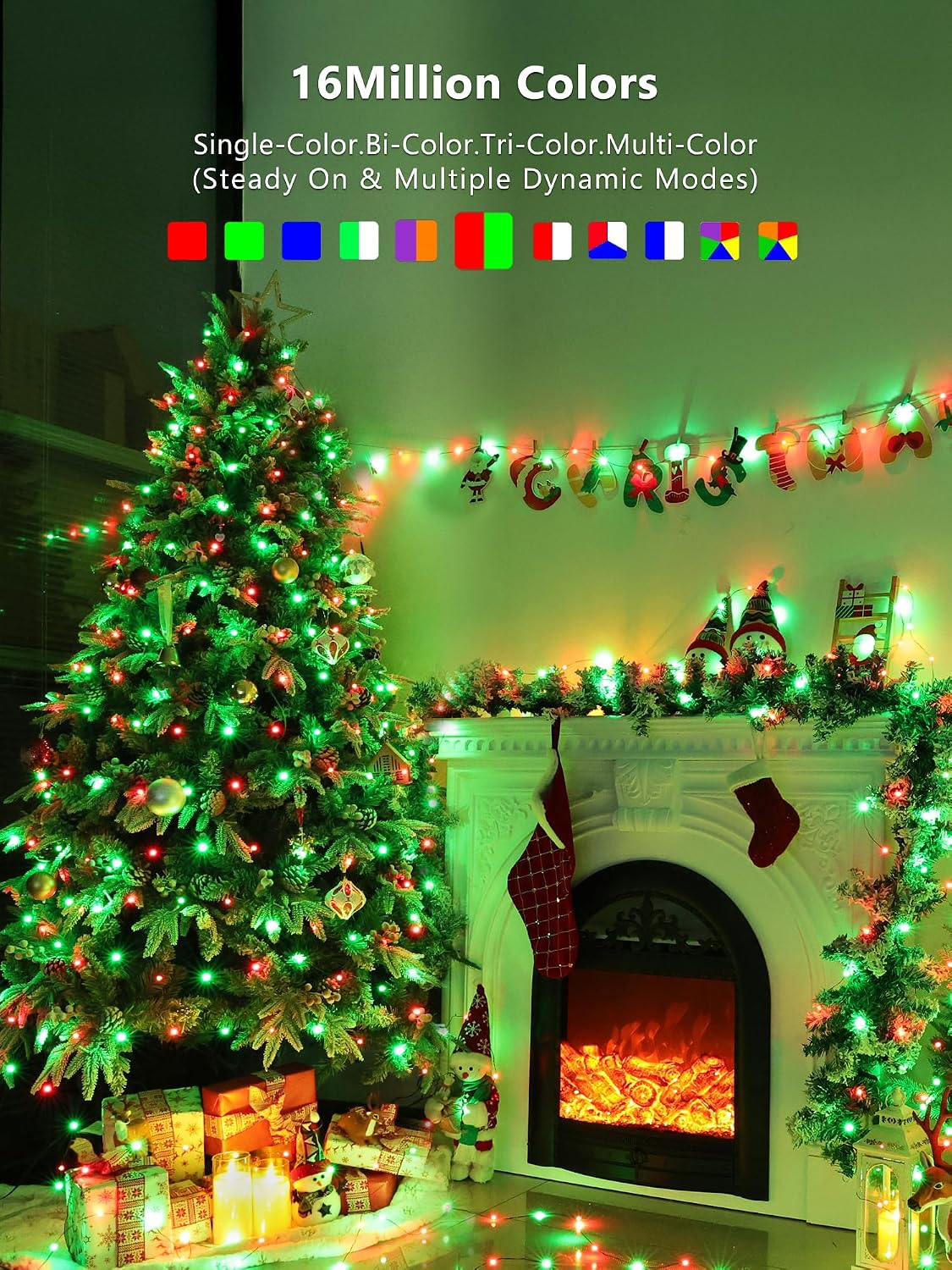 BrizLabs Smart RGB Fairy Lights, 33 ft 100 LED Compatible with Alexa/Google Home