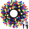 Meteds LED Christmas Lights Outdoor,300LED 105Ft 8 Modes Plug-in Connectable Waterproof Globe String Lights for Outdoor & Indoor Decorations (Multi-Colored)
