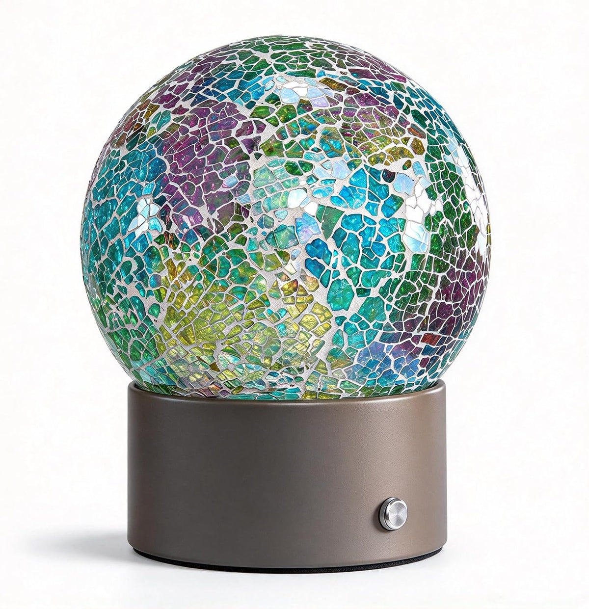 Oneach 6.5" Mini Mosaic Glass Cordless Rechargeable Battery Table Lamp
