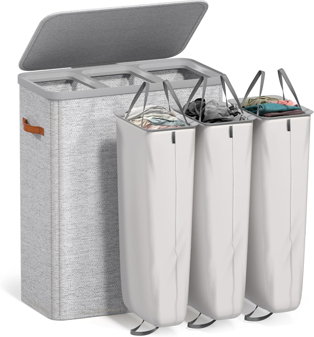 Sorbus Fabric Laundry Hamper - Collapsible Laundry Basket with Removable Laundry Bag - Durable Clothes Organizer for Bathroom, Bedroom, or Laundry Room - Space Saving Design
