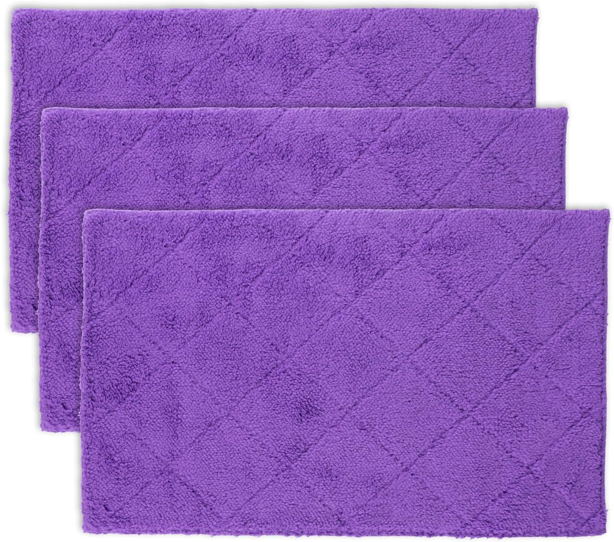 3-Pack Microfiber Mops Refill Pads for 14 Inch Mop (Purple)