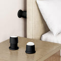 Stick on Headboard Wall Potector 1.6-2.6 inches Adjustable -Black 2 Pcs