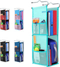 ABRA® 2 Shelf Hanging Locker Organizer for School, Work, Gym, Storage | Deep Shelves 6.5”x 9”| Eco-Friendly Fabric Healthy for Children (Ocean Turquoise)