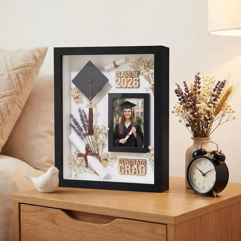 4 Pack 8x10 Shadow Box Frames, Black Display Case with Felt Back