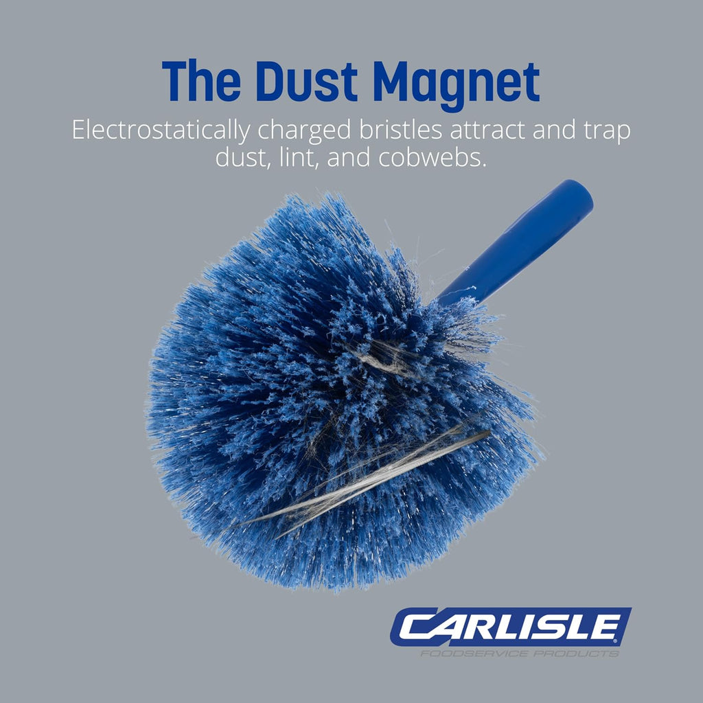 Sparta Round Duster Head, Soft Flagged Bristles, 9 Inch, Blue, 12-Pack