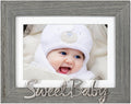 Malden International Designs Sweet Baby 4x6/5x7 Pine Picture Frame, Gray