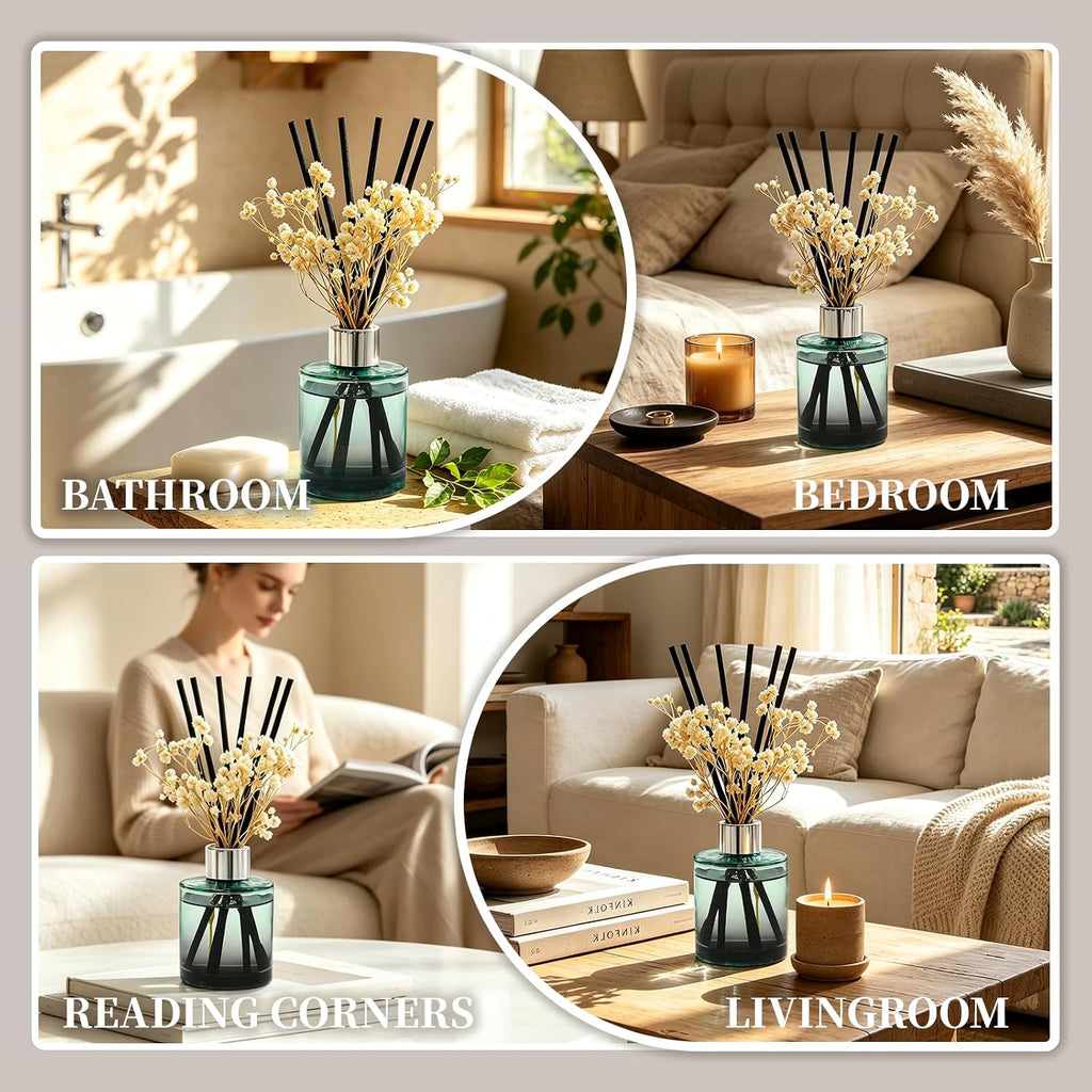 Brakula Reed Diffuser Set, Fresh Linen Scent, 4.06 fl oz Essential Oil